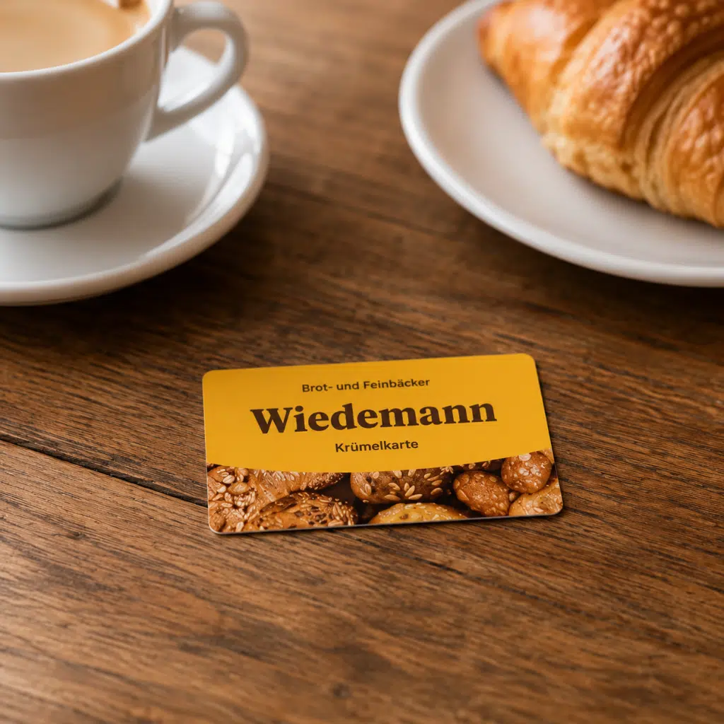 Krümelkarte Tisch